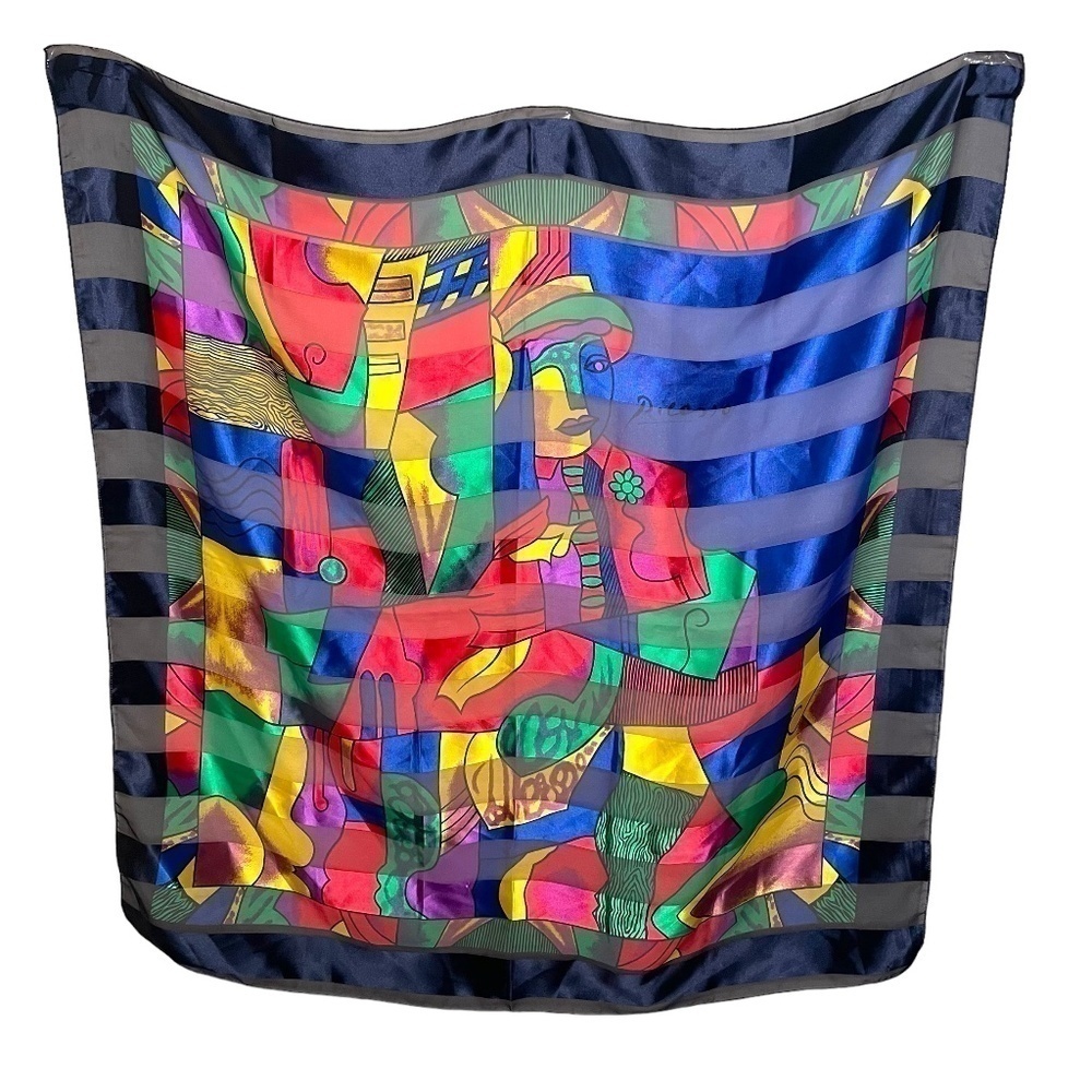 Vintage Picasso Scarf💙 - Picture 2 of 12